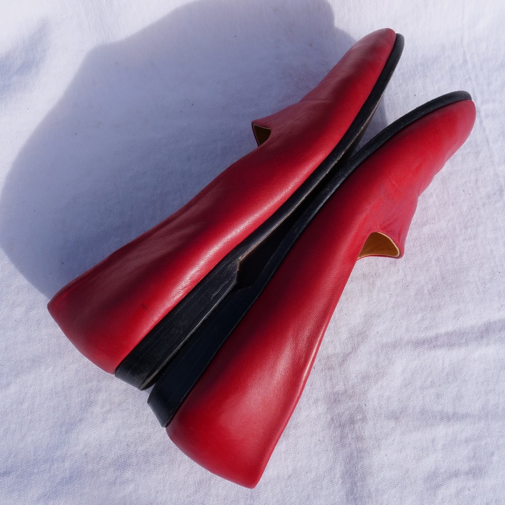 90s Cole Haan made in Italy red leather flats - Picture 5 of 7